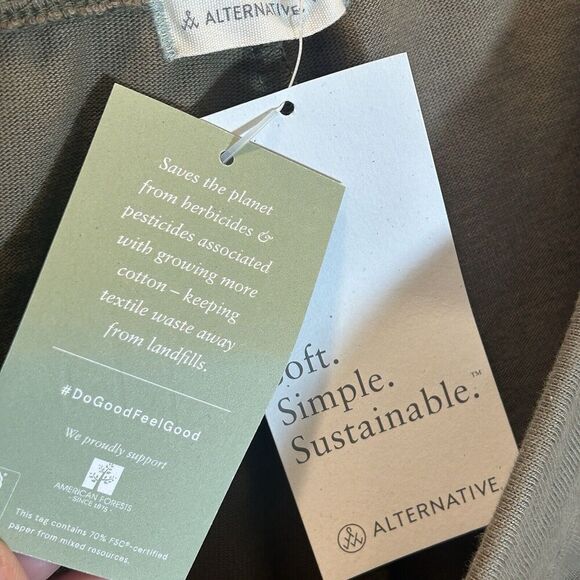 Alternative Men's XL Cotton Drawstring Lounge Casual Relax Shorts Olive - Picture 8 of 14